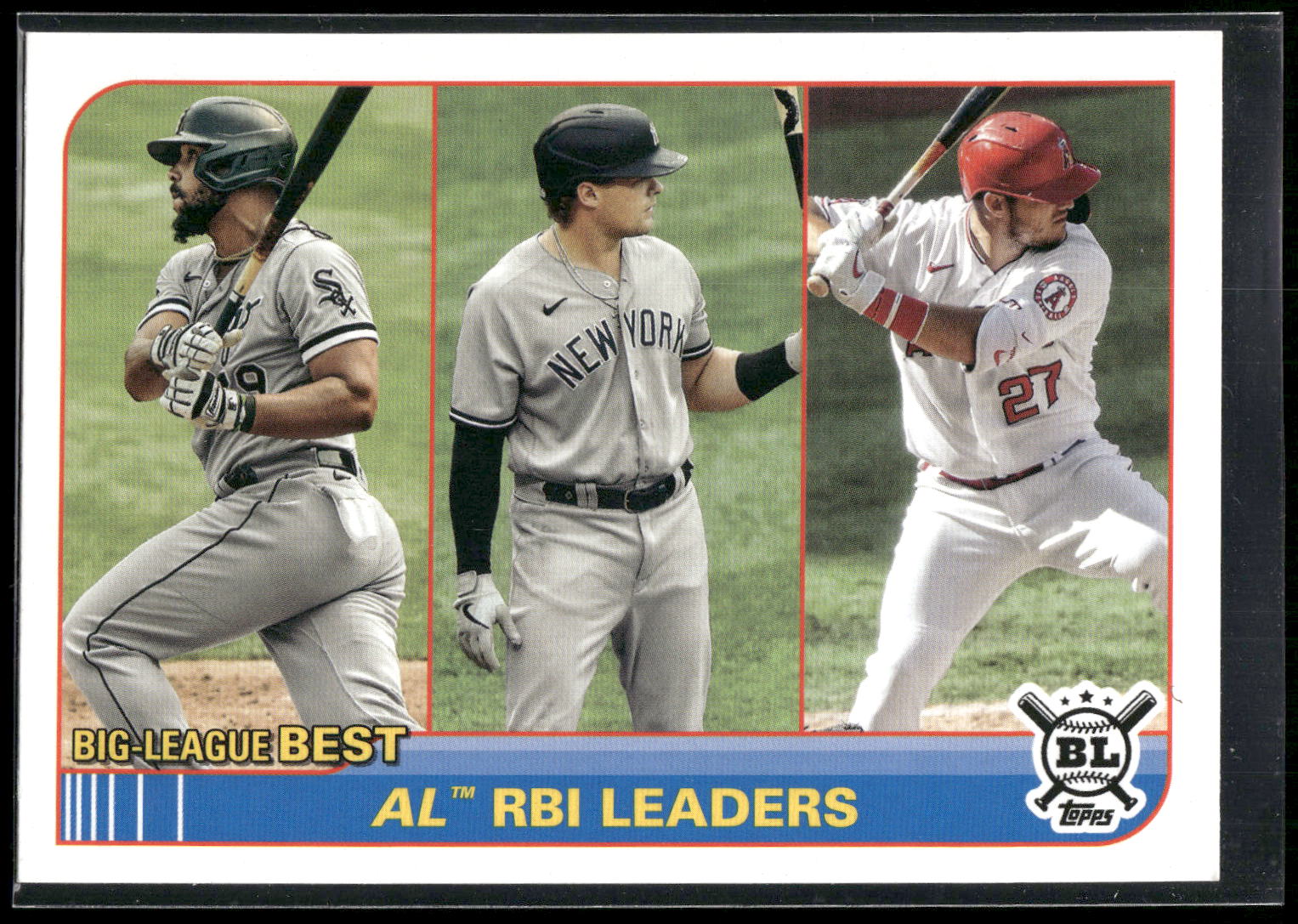 2021 Topps Big League #249 AL RBI Leaders (Jose Abreu / Voit / Mike Trout)