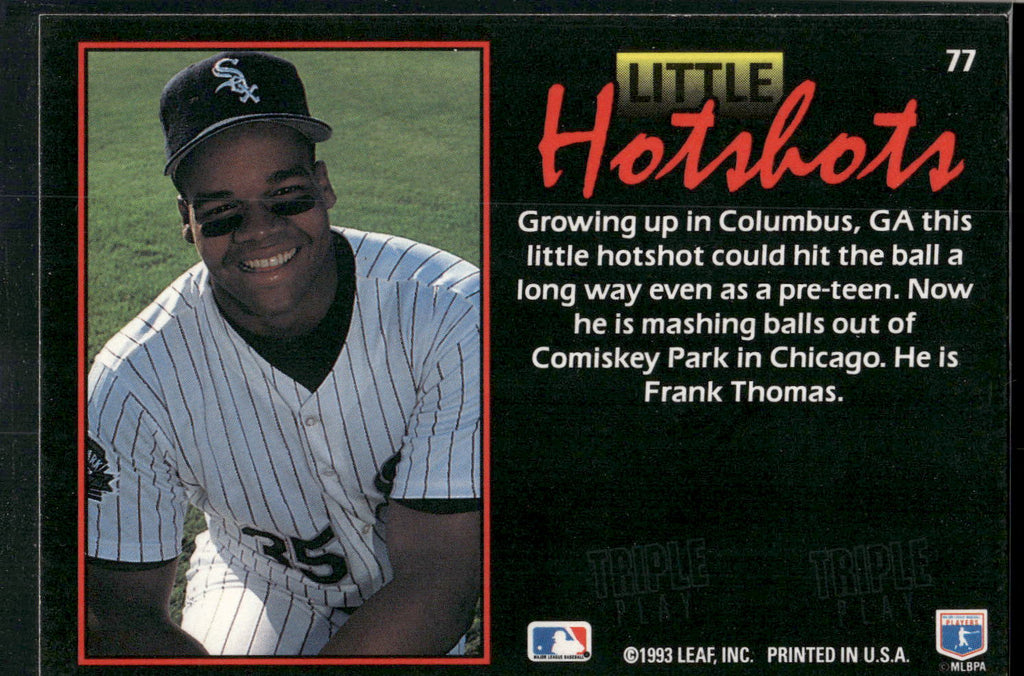 1993 Triple Play #77 Frank Thomas
