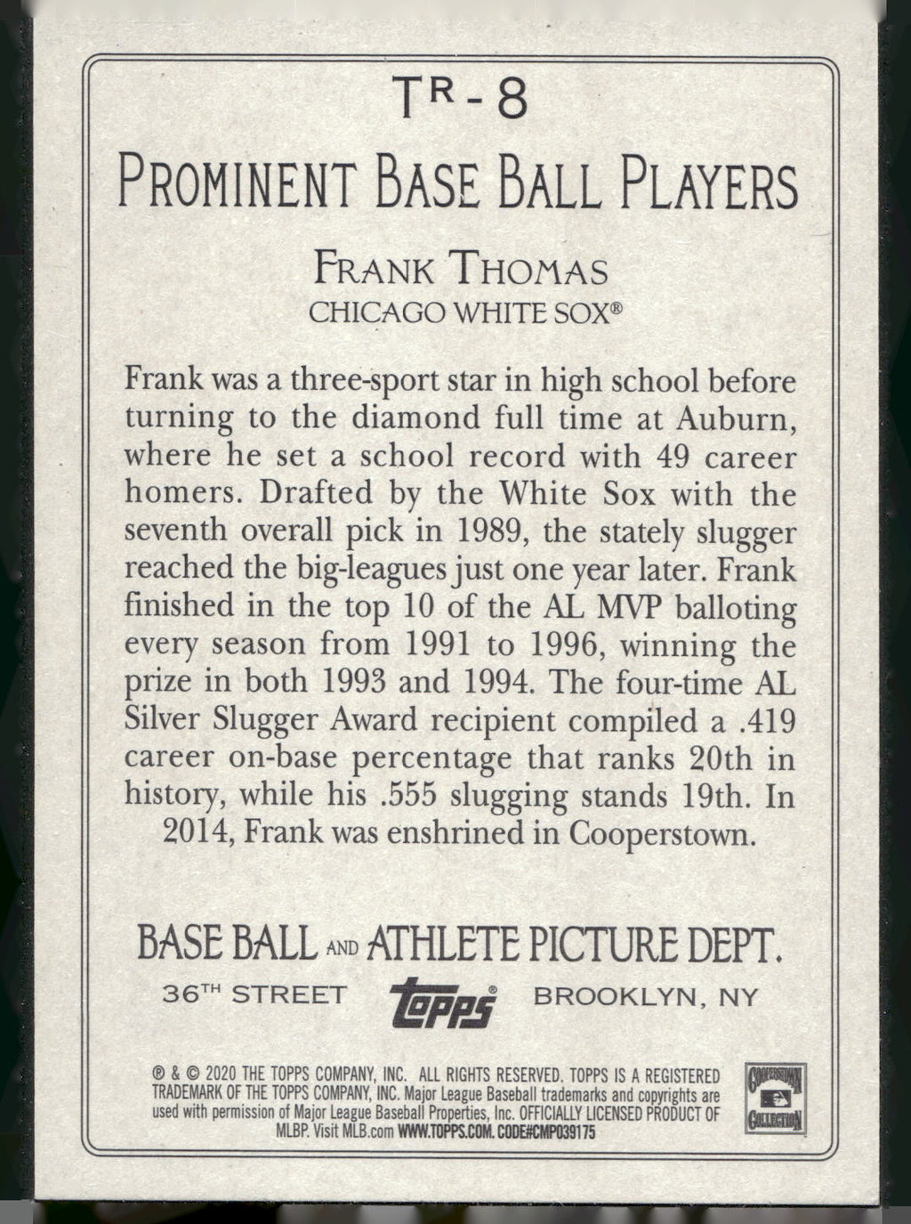 1994 Pinnacle #TR8 Barry Bonds Tribute