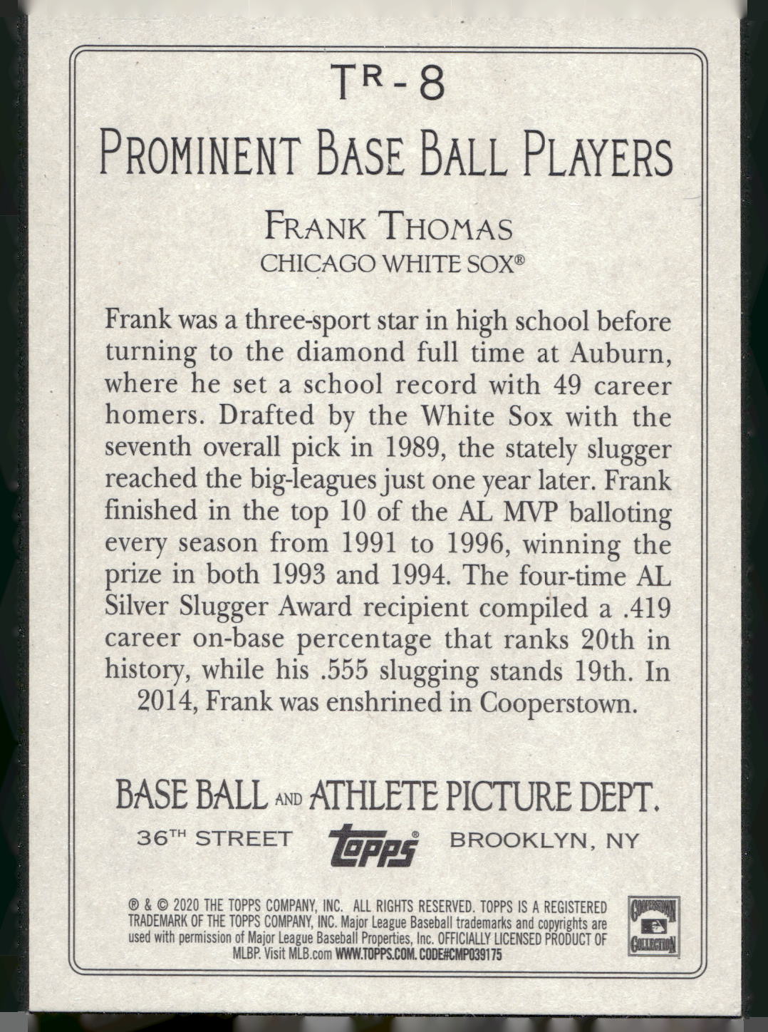 1994 Pinnacle #TR8 Barry Bonds Tribute