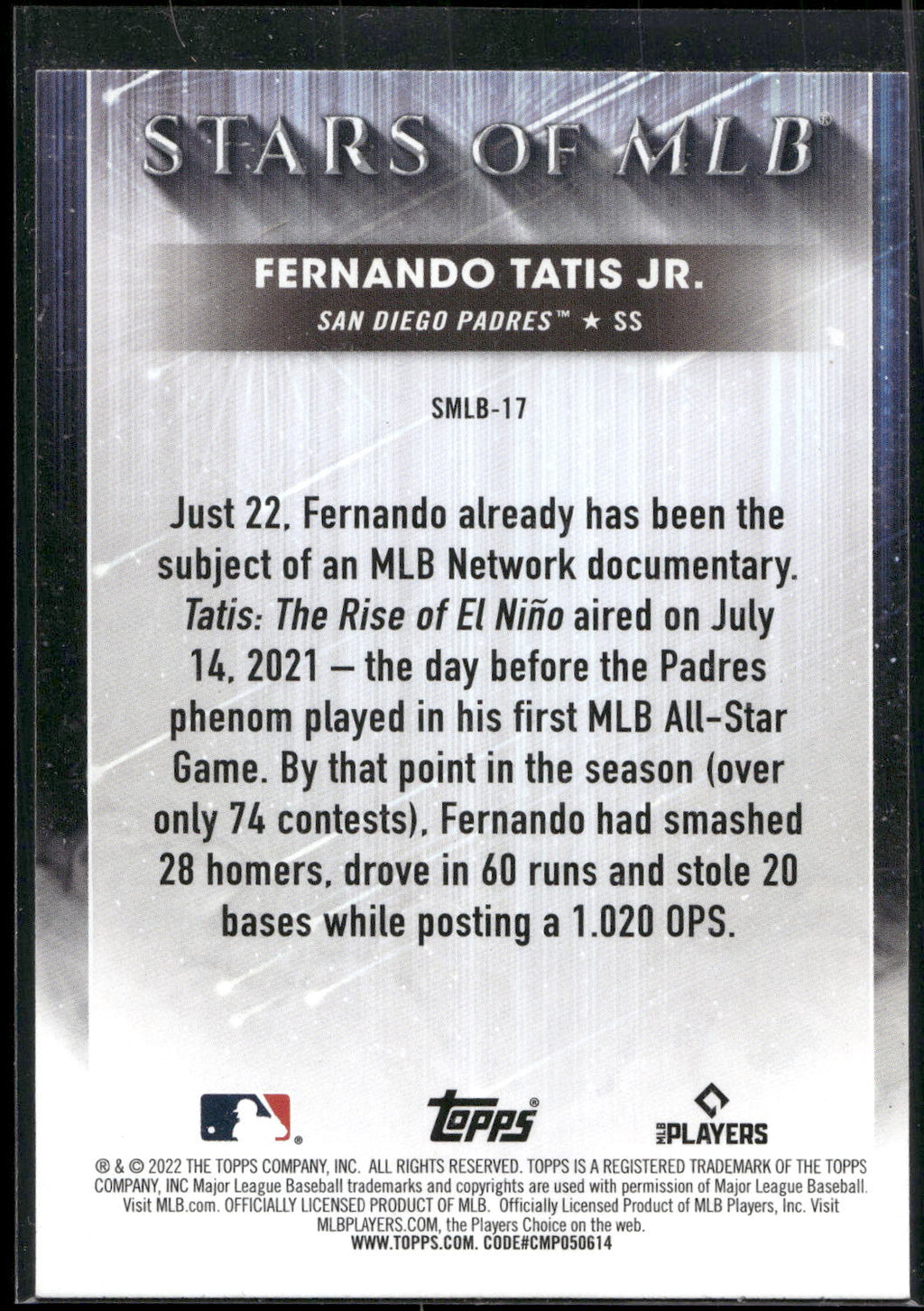2022 Topps #SMLB-17 Fernando Tatis Jr. Stars of MLB