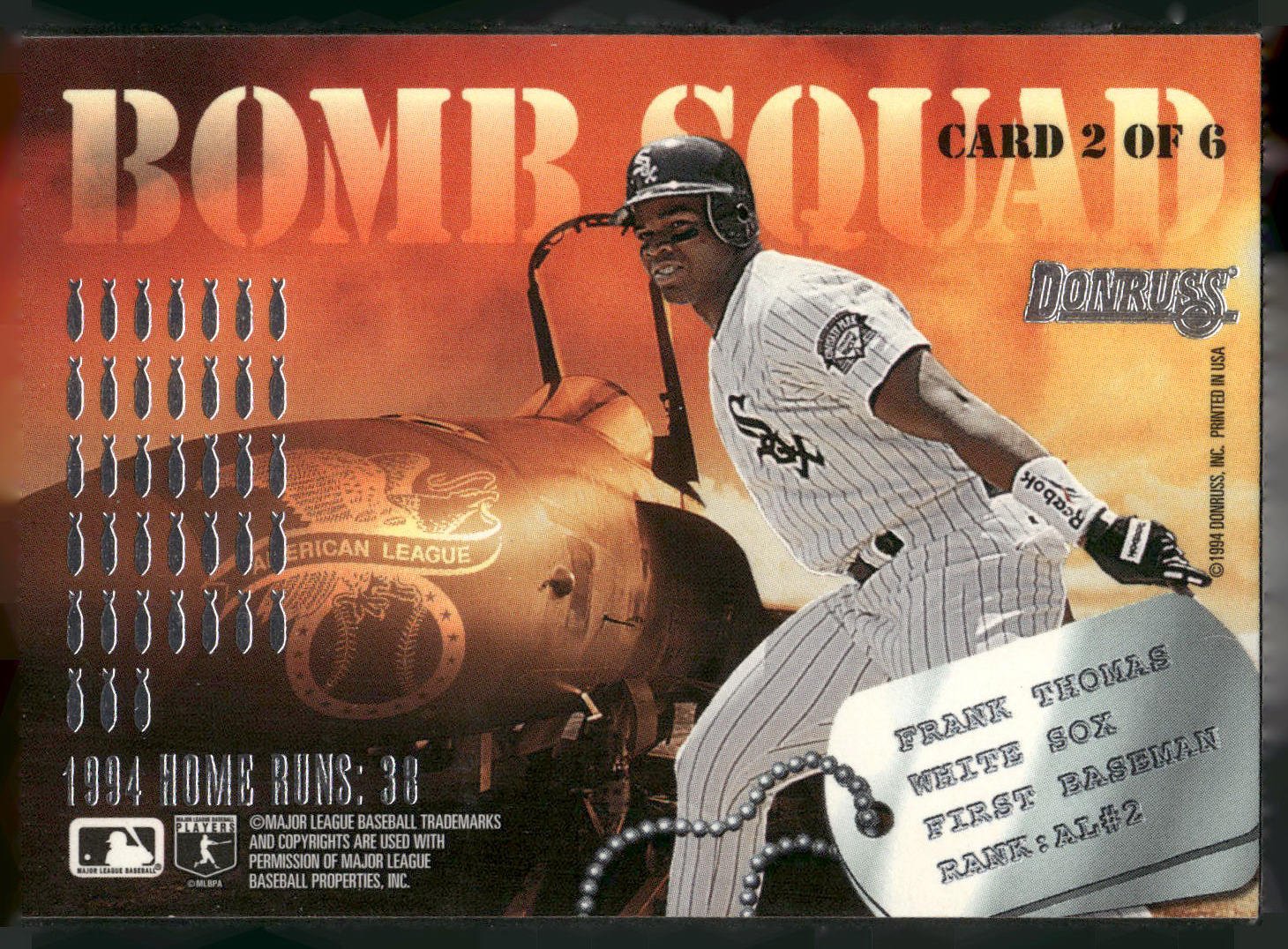1995 Donruss #2 Jeff Bagwell / Frank Thomas Bomb Squad