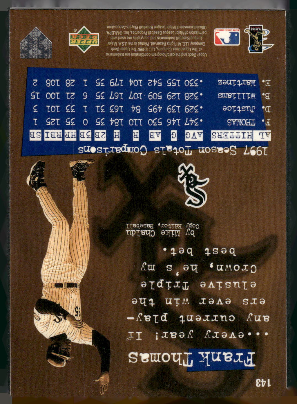 1998 Upper Deck #143 Frank Thomas