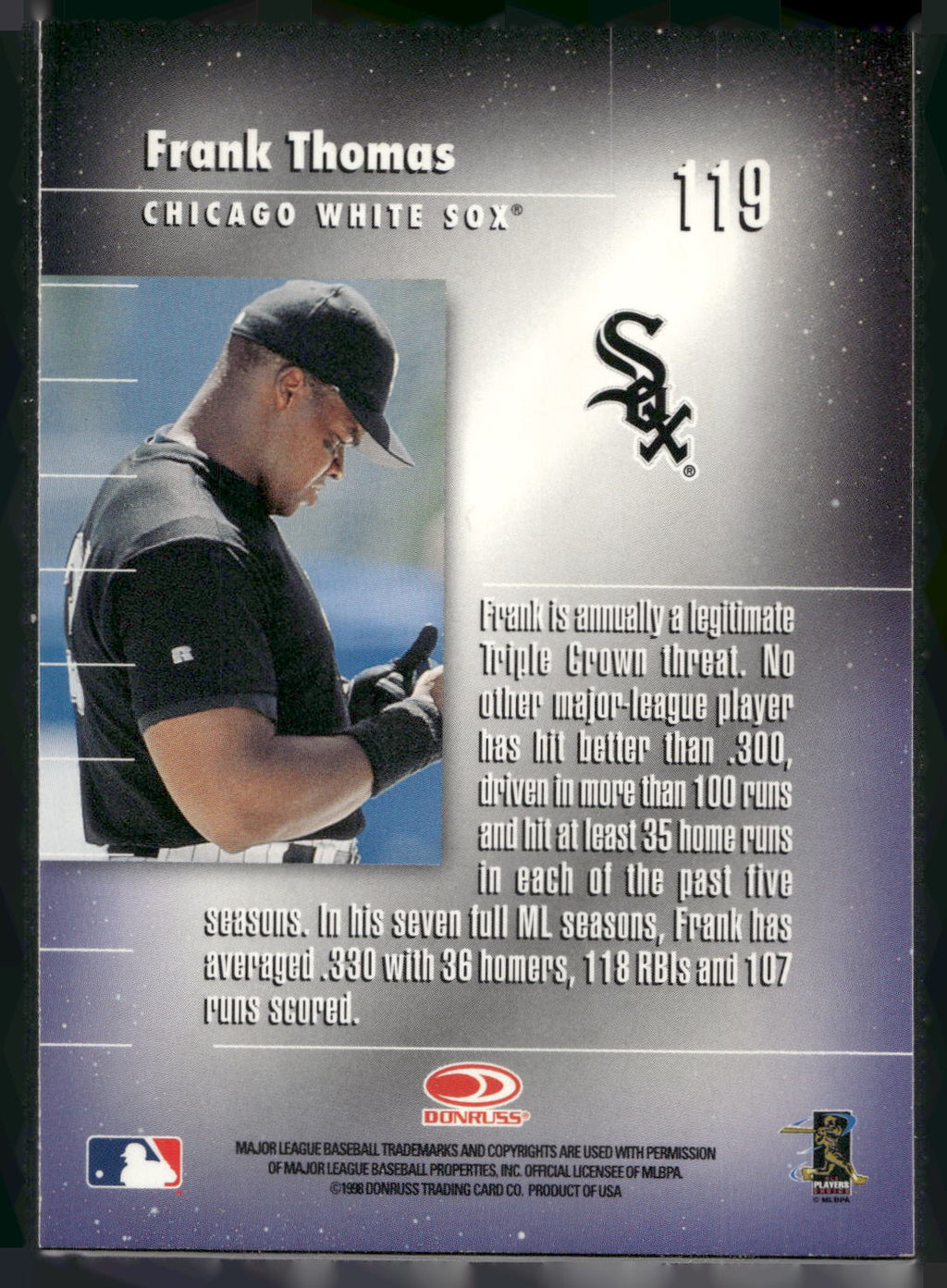 1998 Donruss Elite #119 Frank Thomas