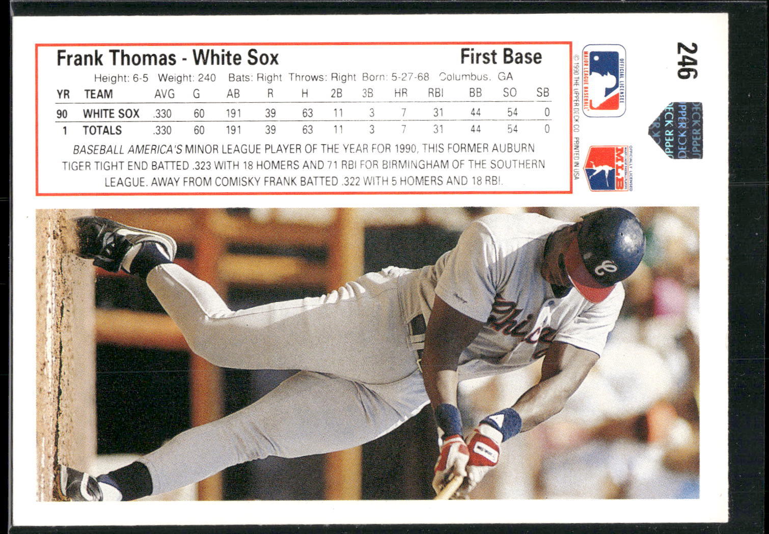 1991 Upper Deck #246 Frank Thomas