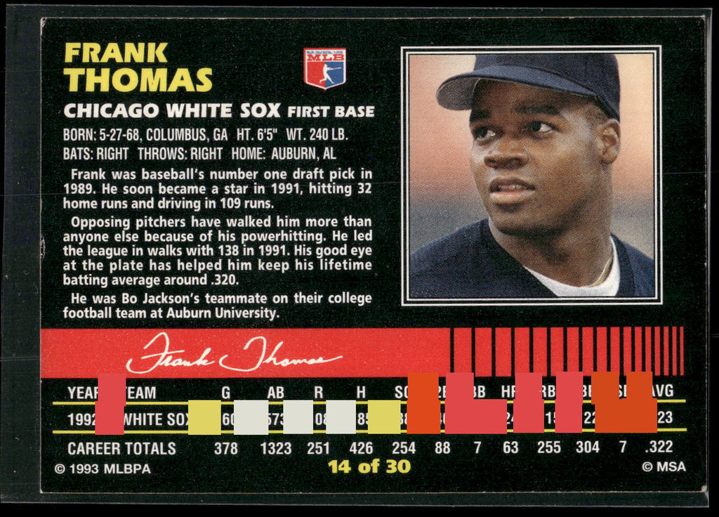 1993 Post Cereal #14 Frank Thomas