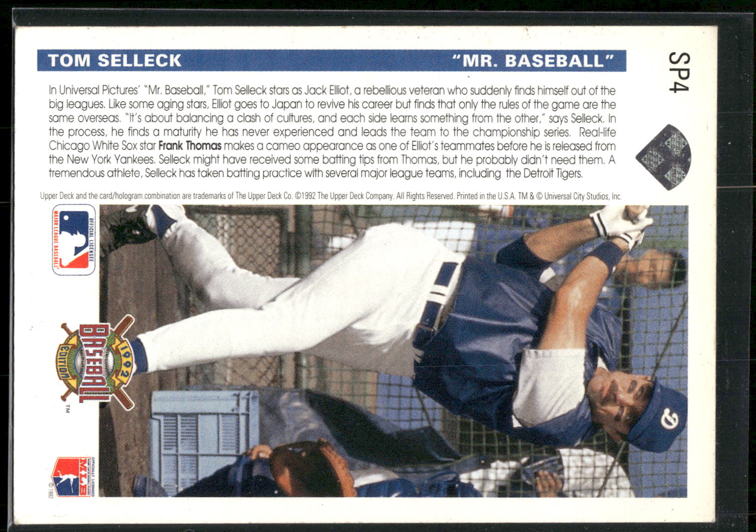 1992 Upper Deck #SP4 Tom Selleck