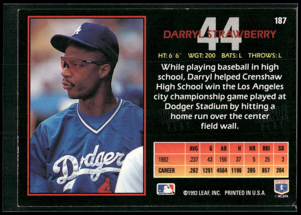 1993 Triple Play #187 Darryl Strawberry
