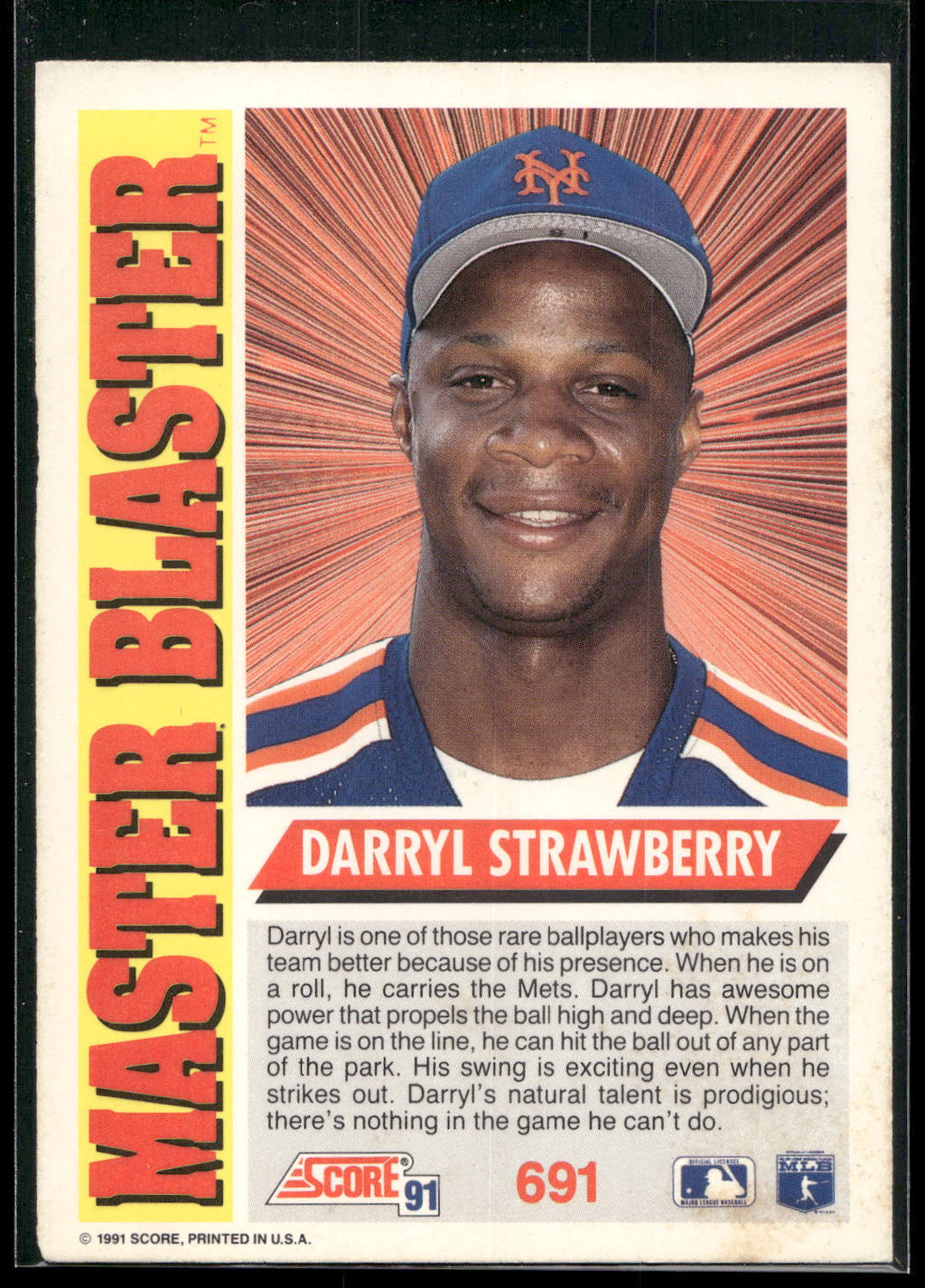 1991 Score #691 Darryl Strawberry