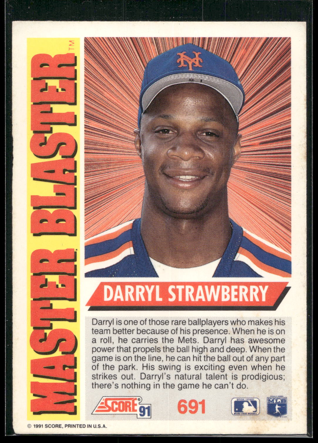 1991 Score #691 Darryl Strawberry