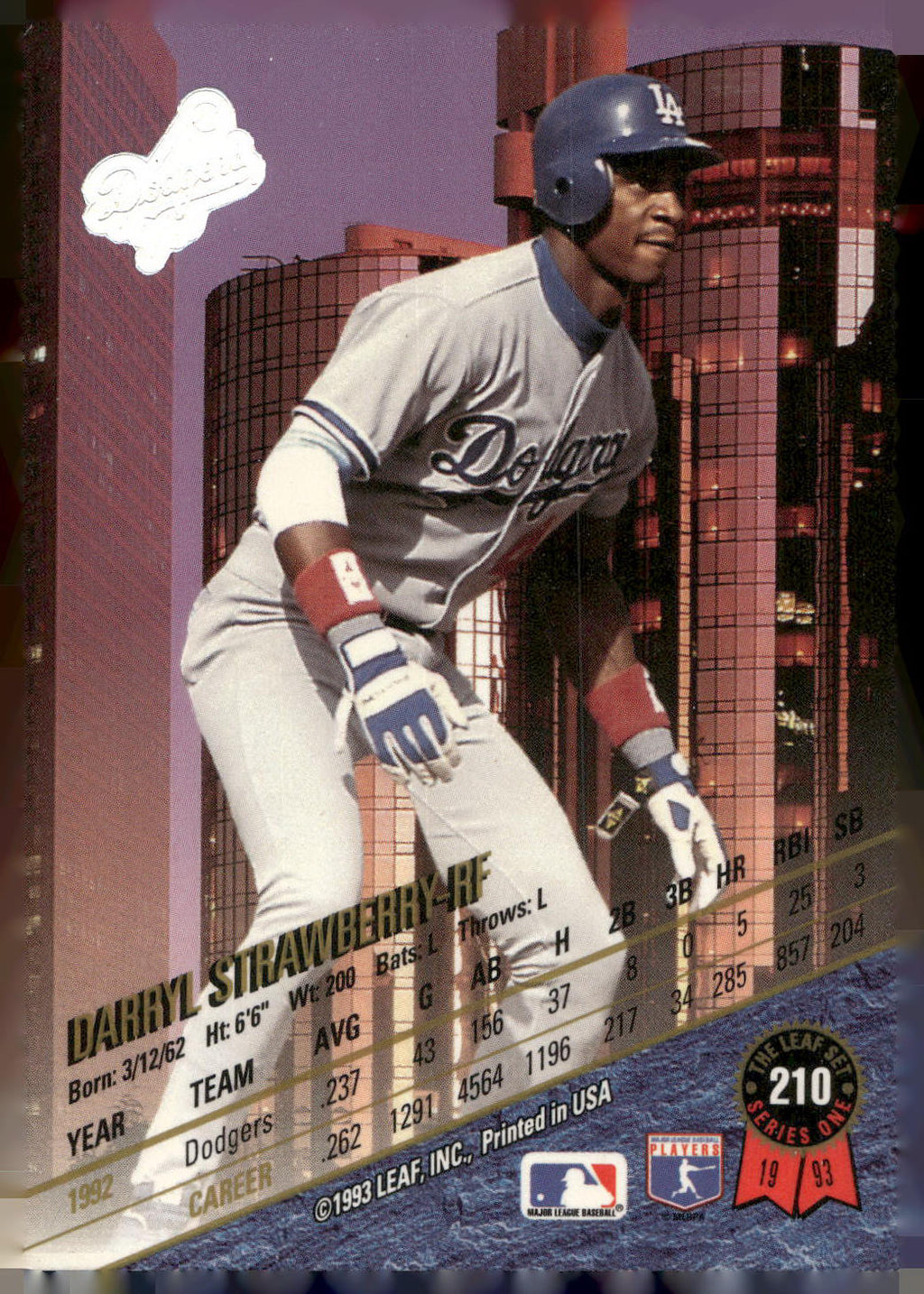 1993 Leaf #210 Darryl Strawberry