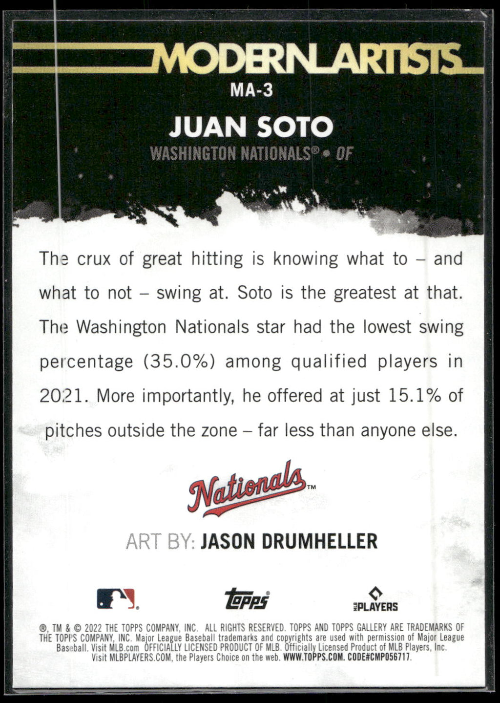 2022 Topps Gallery #MA-3 Juan Soto Modern Artists
