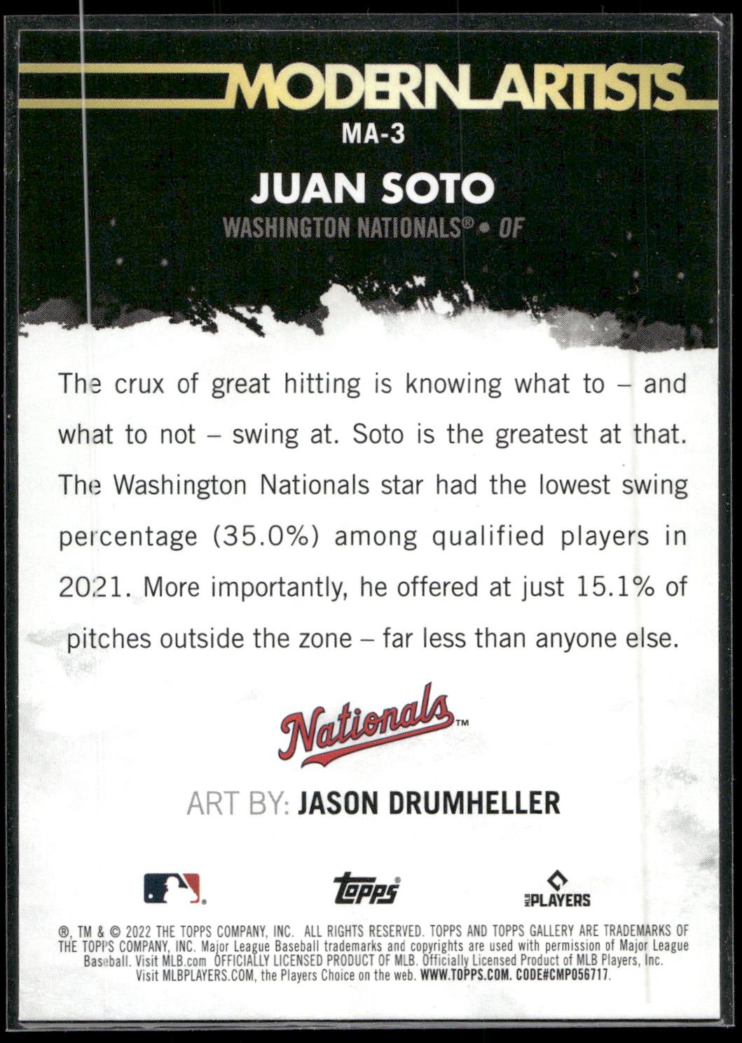 2022 Topps Gallery #MA-3 Juan Soto Modern Artists