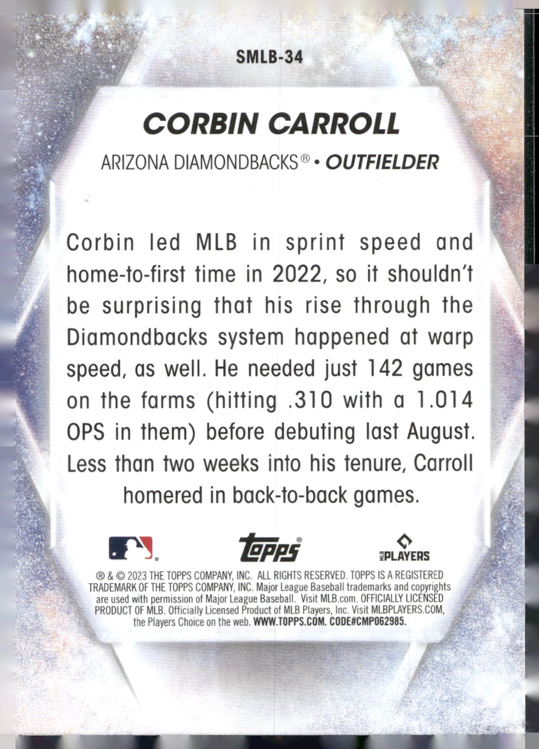 2023 Topps #SMLB-34 Corbin Carroll Stars of MLB