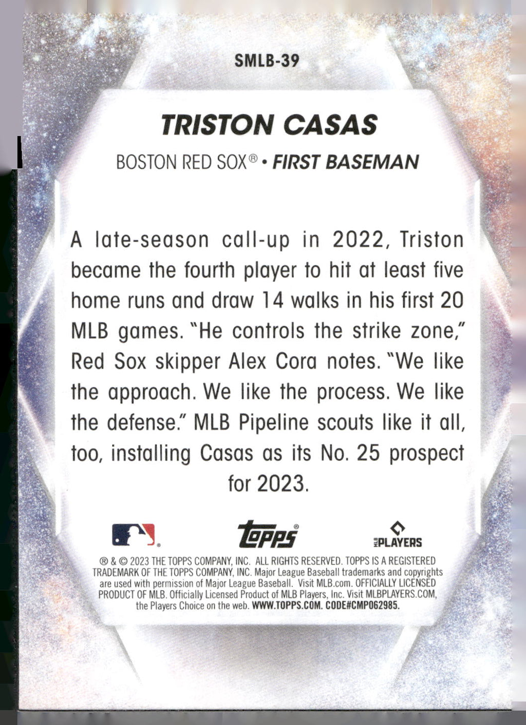 2023 Topps #SMLB-39 Triston Casas Stars of MLB