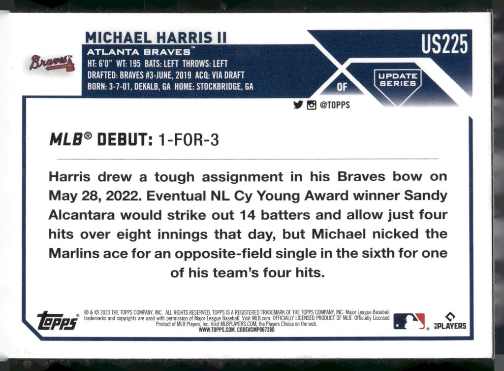 2023 Topps Update #US225 Michael Harris II