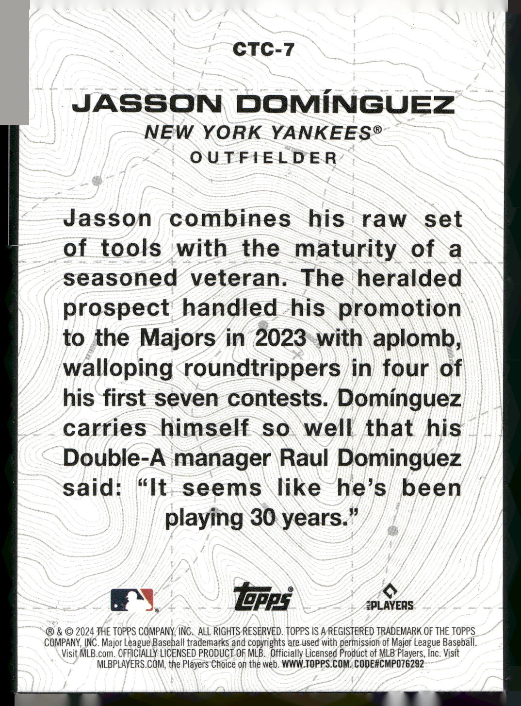 2024 Topps #CTC-7 Jasson Domínguez City to City