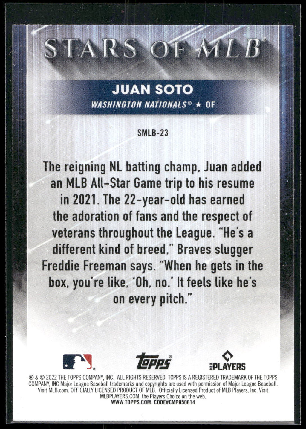 2022 Topps #SMLB-23 Juan Soto Stars of MLB