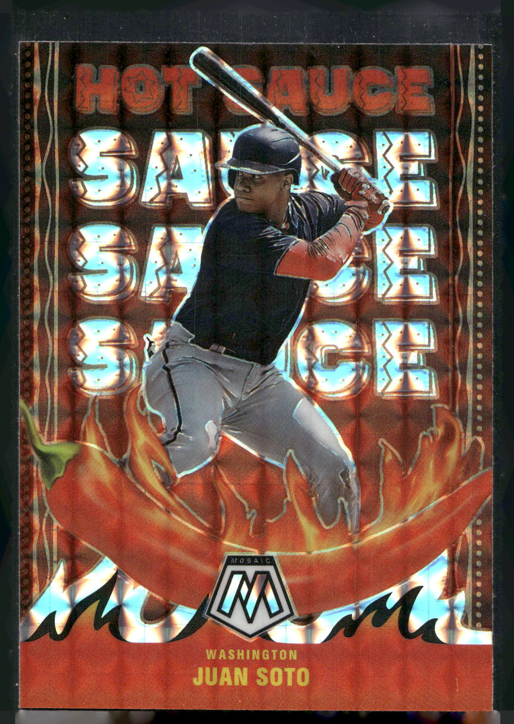 2022 Panini Mosaic #HS-2 Juan Soto Hot Sauce Mosaic
