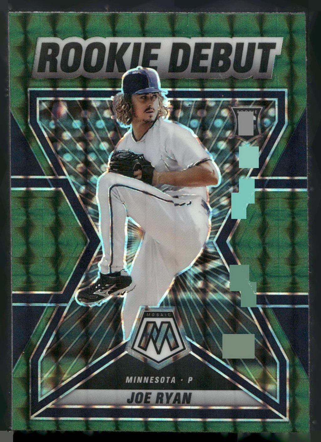 2022 Panini Mosaic #RD-4 Joe Ryan Rookie Debut Green Mosaic