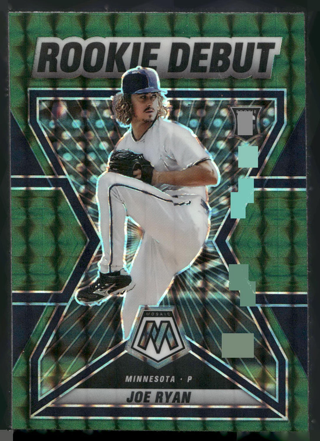 2022 Panini Mosaic #RD-4 Joe Ryan Rookie Debut Green Mosaic