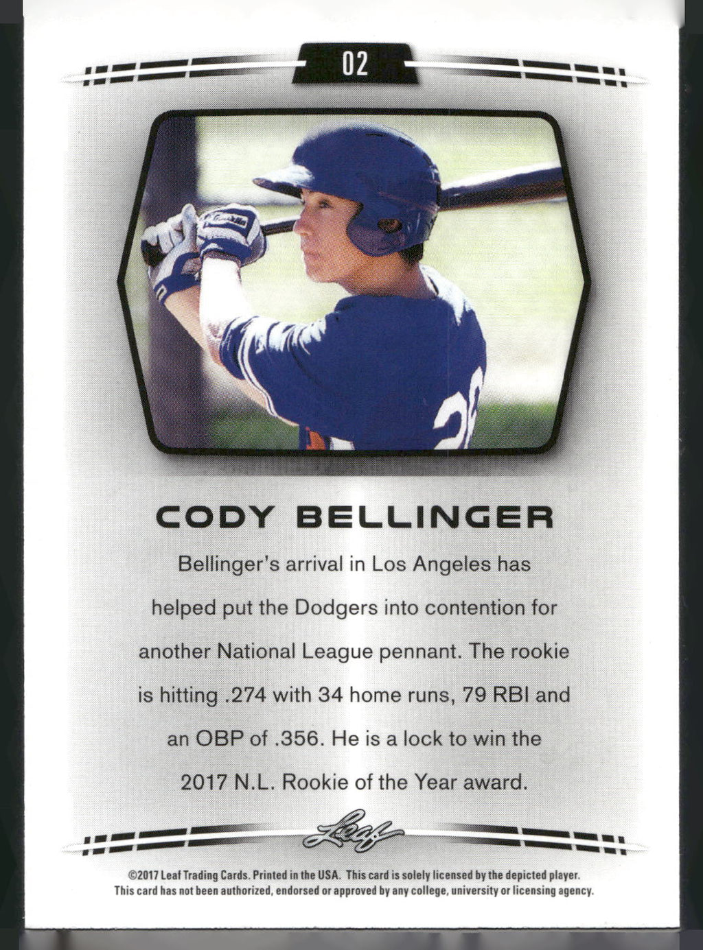 2017 Leaf Retail Exclusive #02 Cody Bellinger