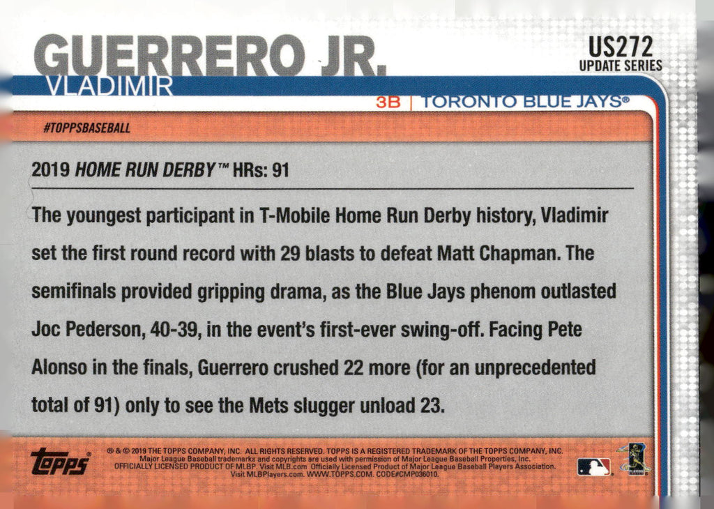 2019 Topps Update #US272 Vladimir Guerrero Jr.