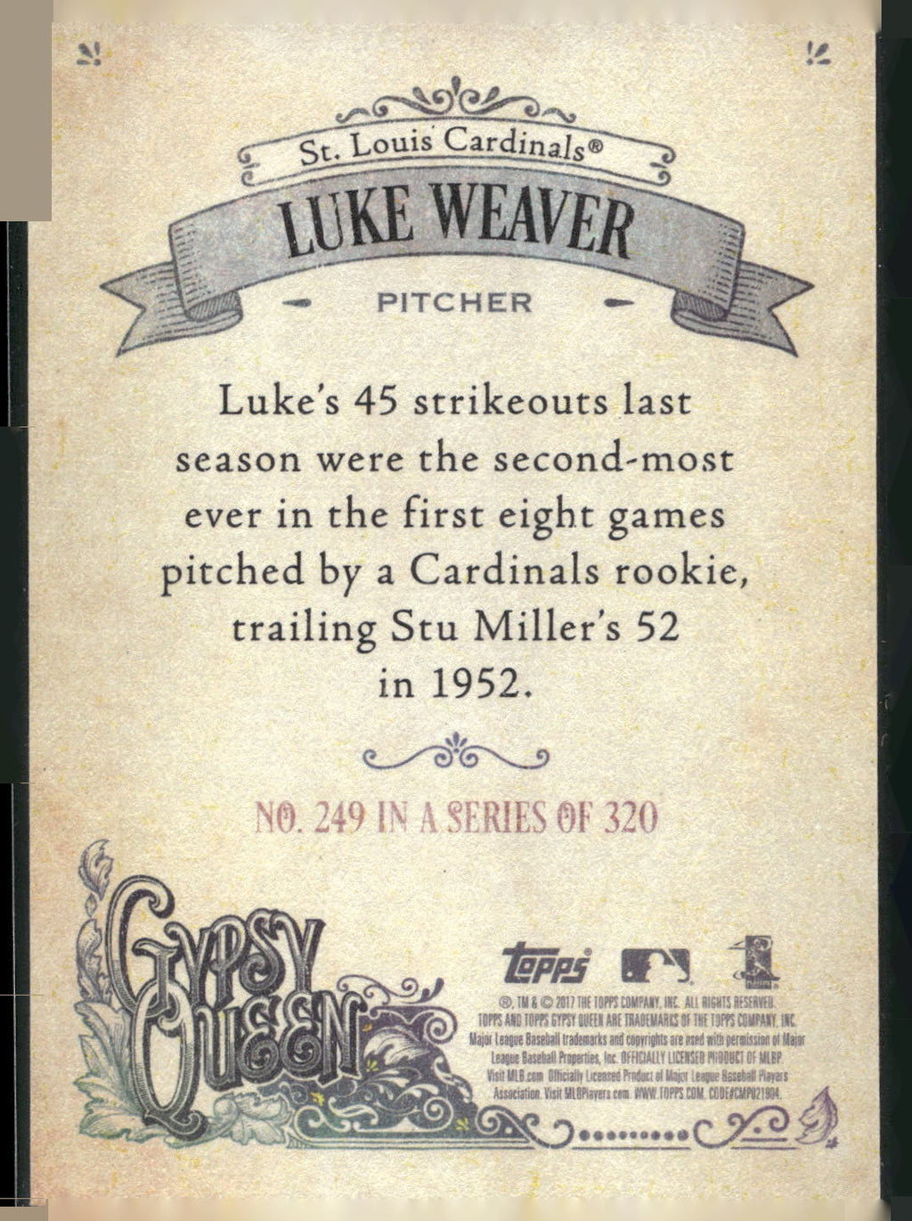 2017 Topps Gypsy Queen #249 Luke Weaver
