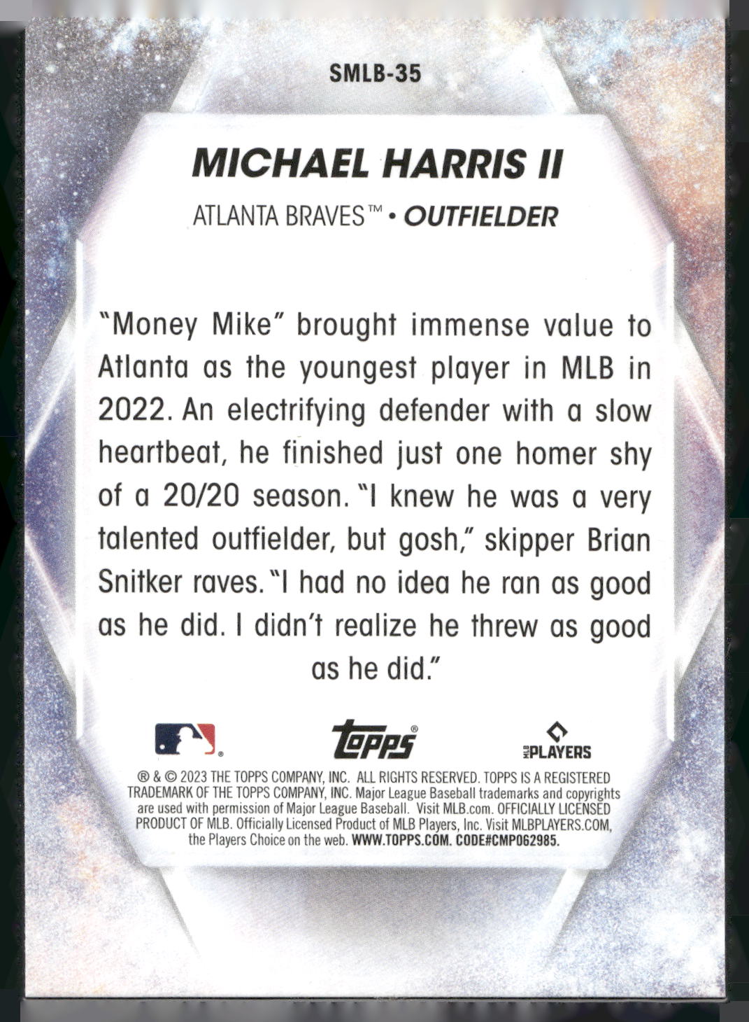 2023 Topps #SMLB-35 Michael Harris II Stars of MLB