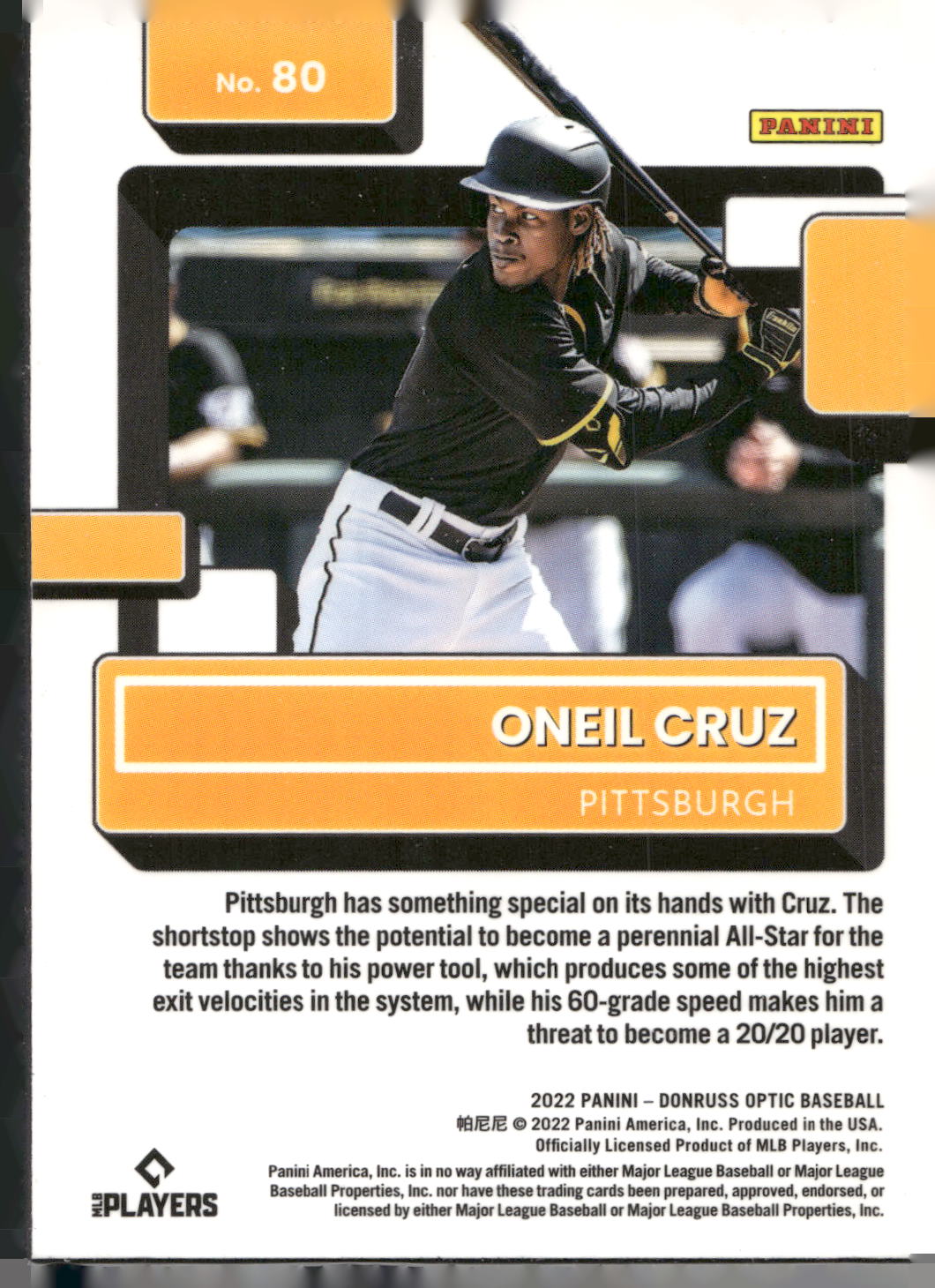 2022 Donruss Optic #80 Oneil Cruz