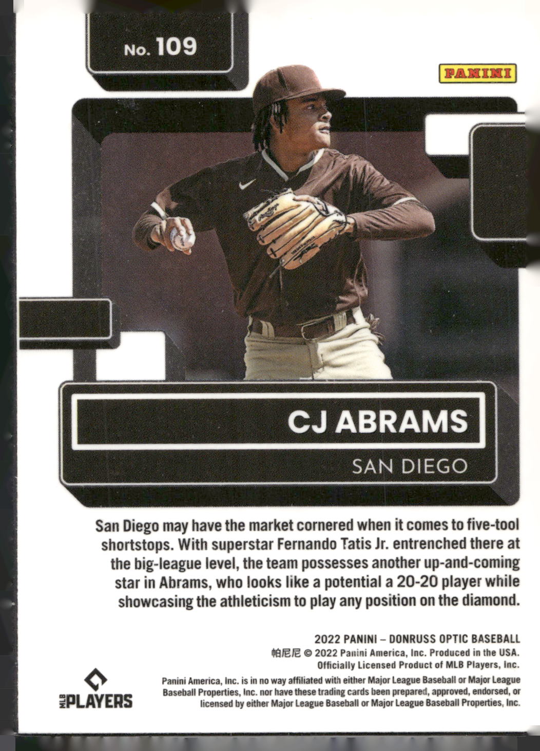 2022 Donruss Optic #109 CJ Abrams