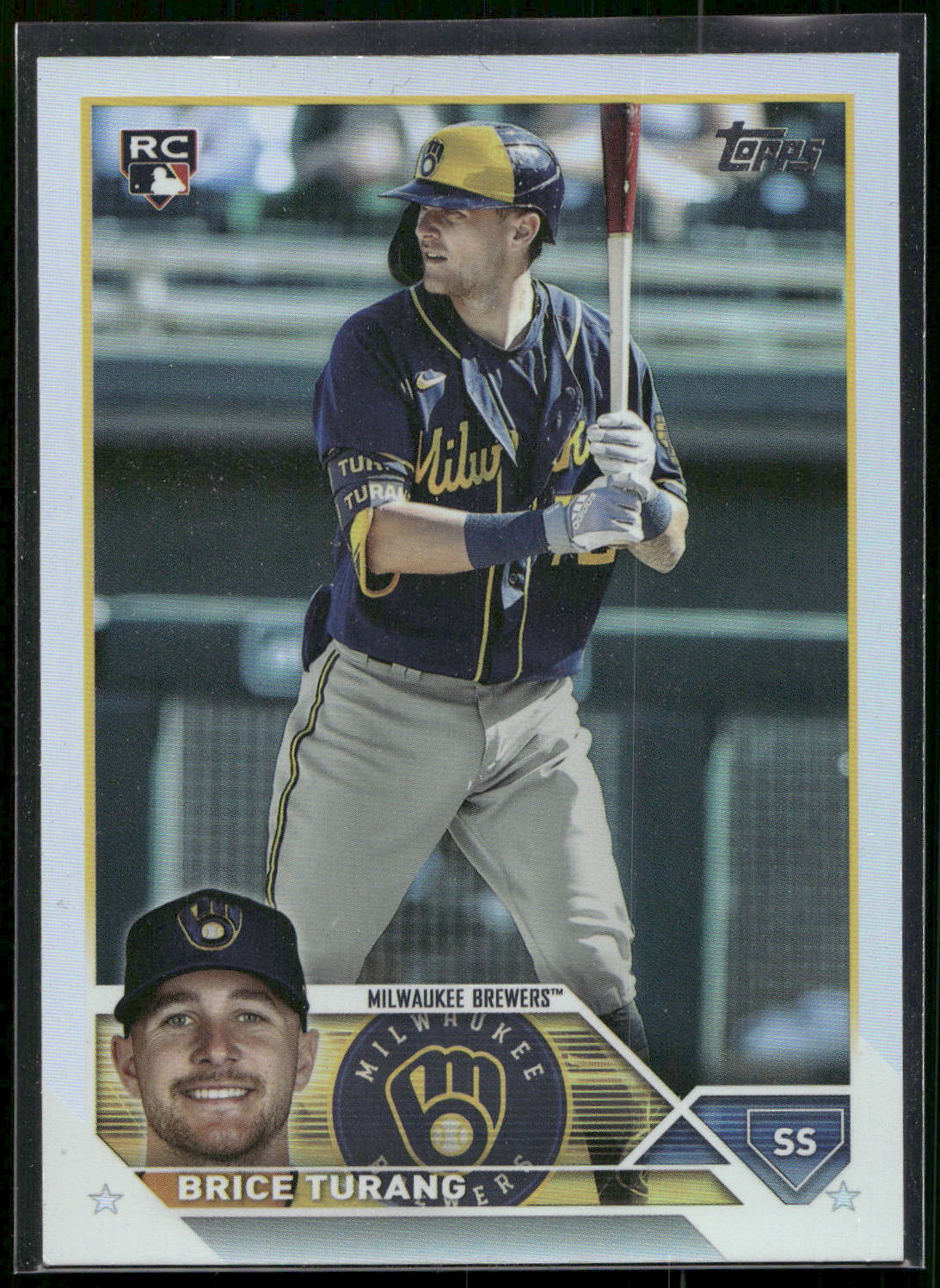 2023 Topps #530 Brice Turang Rainbow Foil