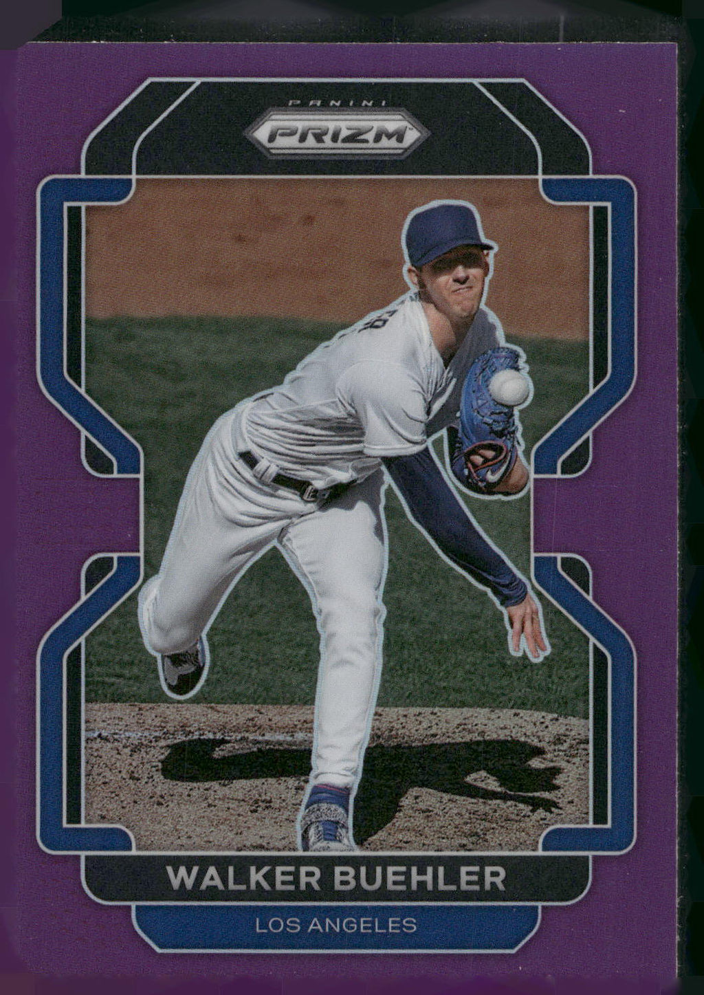 2022 Panini Prizm #72 Walker Buehler Purple Prizm