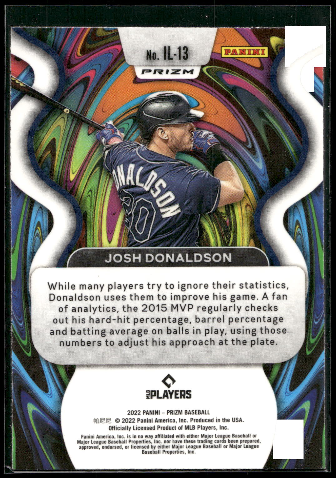 2022 Panini Prizm #IL-13 Josh Donaldson Illumination Silver Prizm