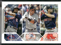 2023 Topps #289 AL Avg Leaders (Luis Arraez / Aaron Judge / Xander Bogaerts)