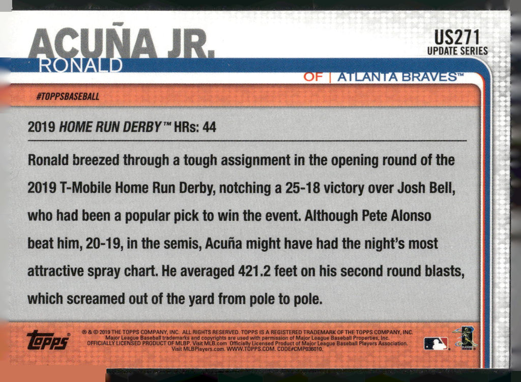 2019 Topps Update #US271 Ronald Acuna Jr.
