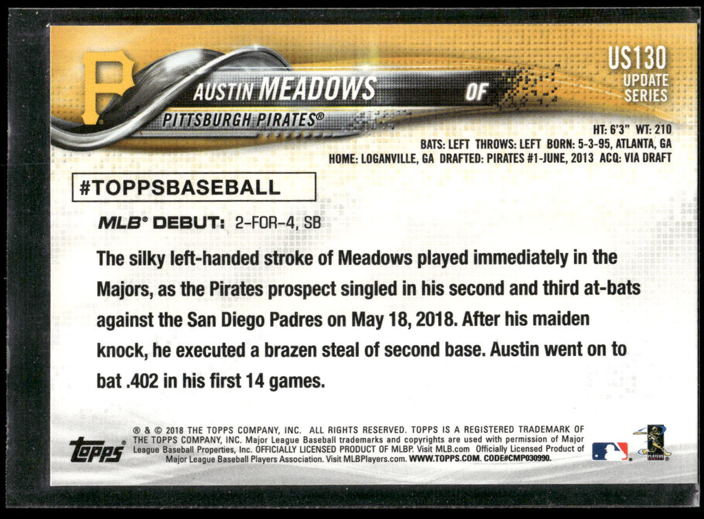 2018 Topps Update #US130 Austin Meadows