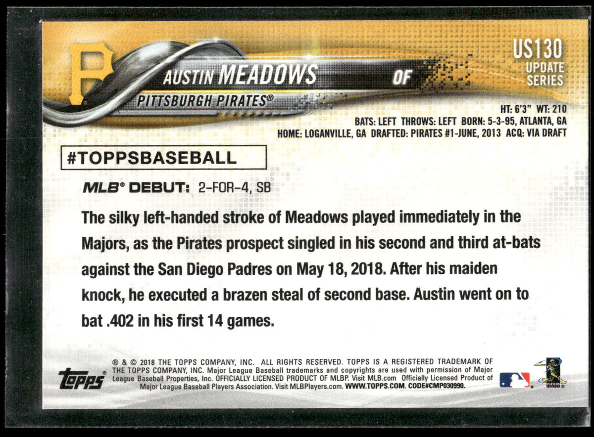 2018 Topps Update #US130 Austin Meadows