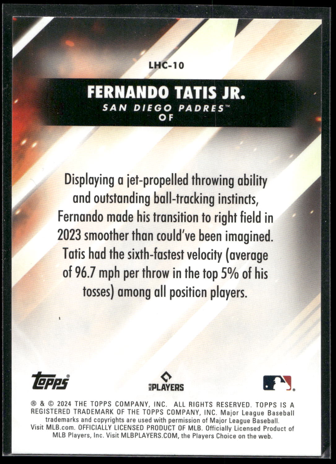 2024 Topps Update #LHC-10 Fernando Tatis Jr. Let Him Cook