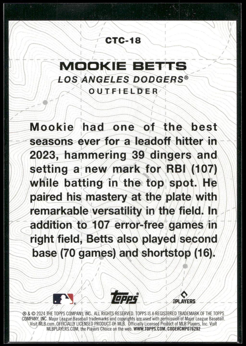 2024 Topps #CTC-18 Mookie Betts City to City