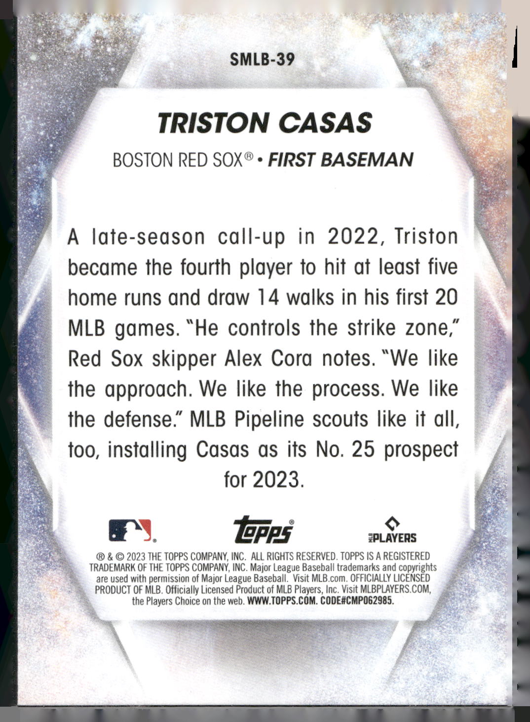 2023 Topps #SMLB-39 Triston Casas Stars of MLB