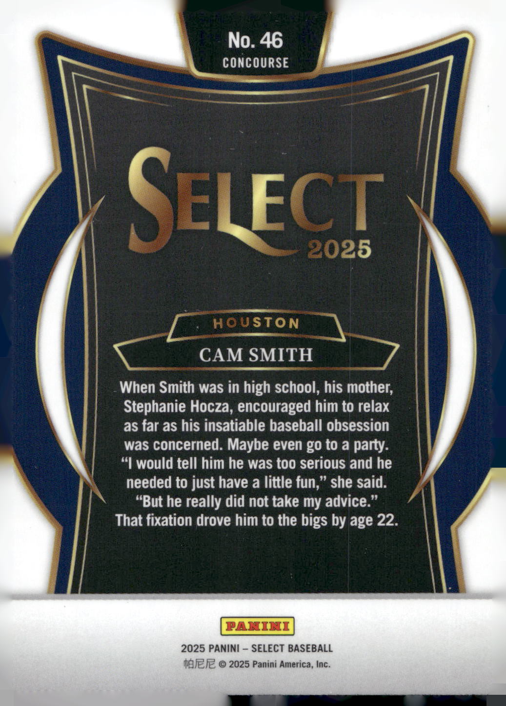 2025 Panini Select #46 Cam Smith