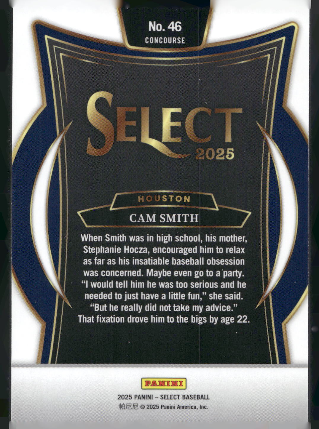 2025 Panini Select #46 Cam Smith