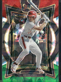 2025 Panini Select #22 Brady Ebel Red and Green Ice Prizms