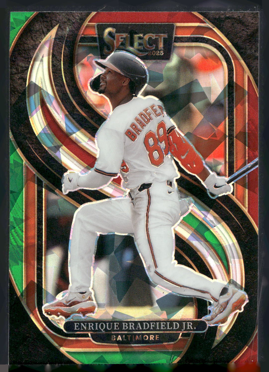 2025 Panini Select #169 Enrique Bradfield Jr. Red and Green Ice Prizms