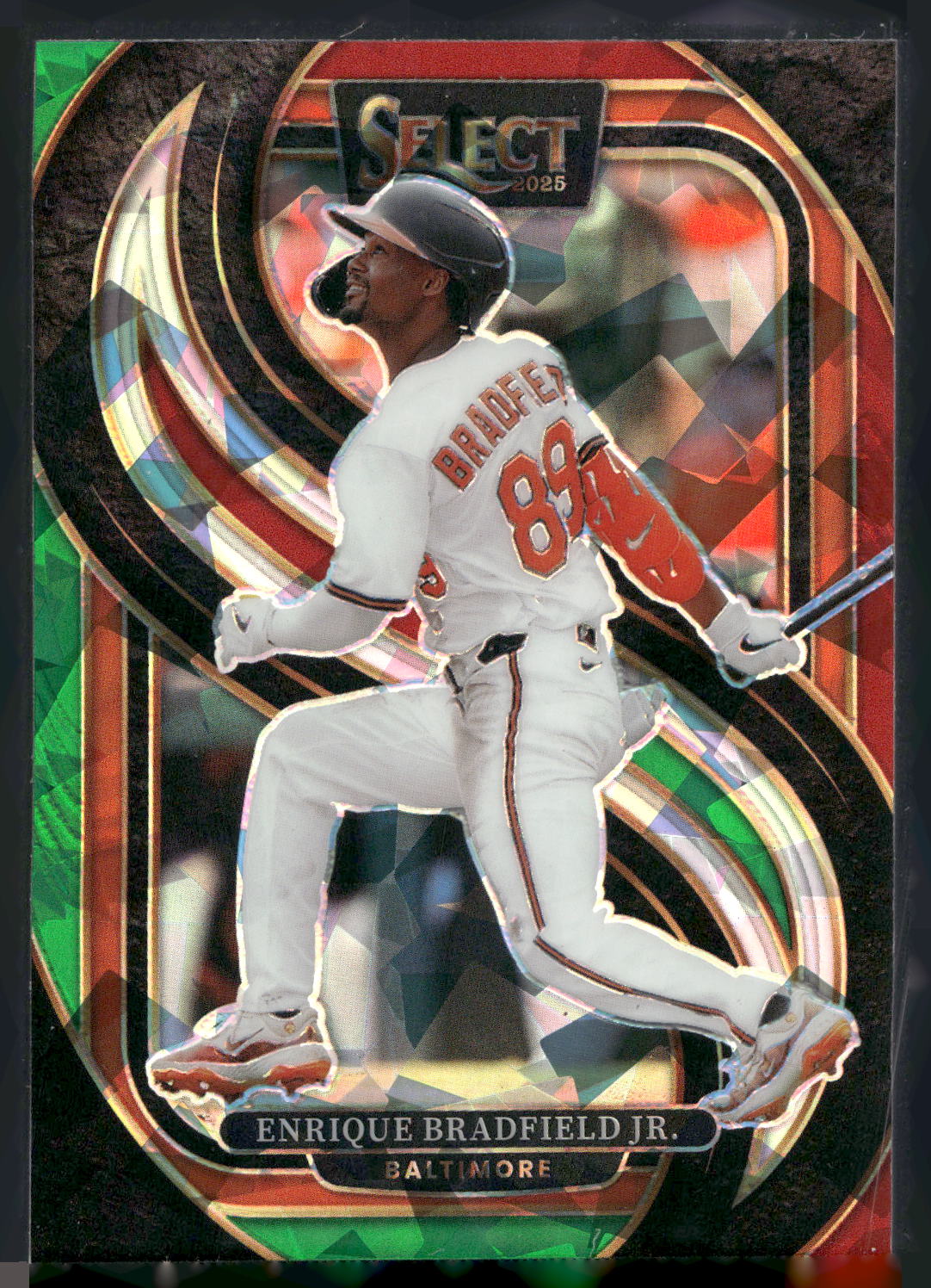 2025 Panini Select #169 Enrique Bradfield Jr. Red and Green Ice Prizms
