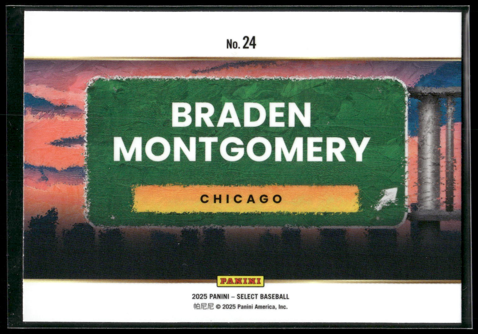 2025 Panini Select #24 Braden Montgomery Select Destinations