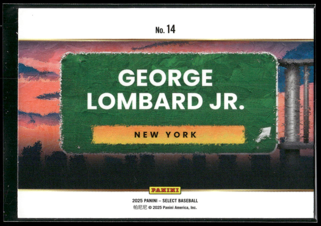 2025 Panini Select #14 George Lombard Jr Select Destinations