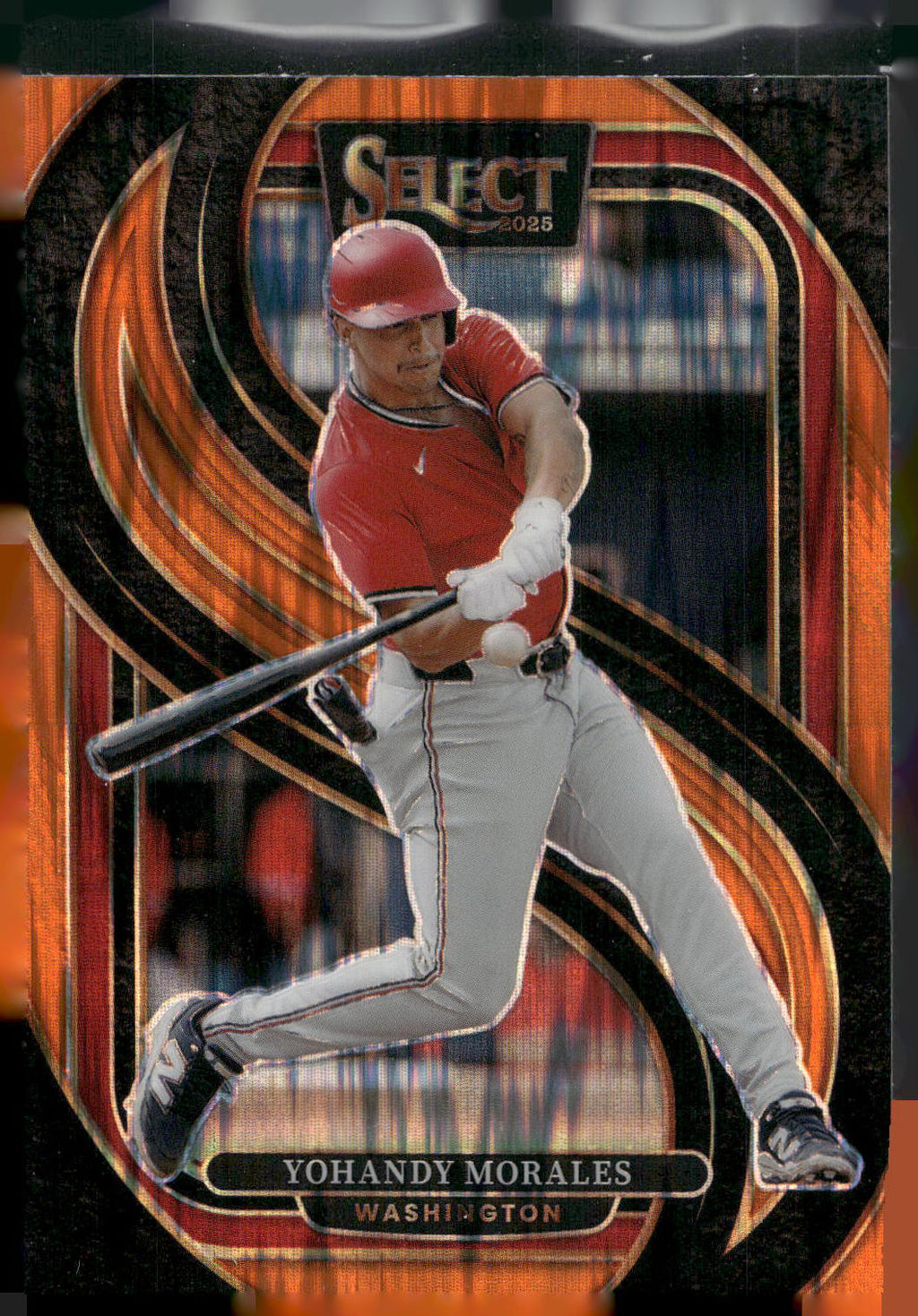 2025 Panini Select #166 Yohandy Morales Orange Flash Prizms