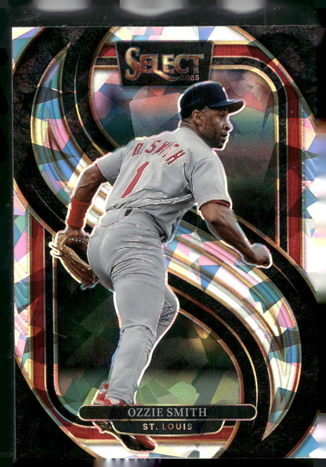 2025 Panini Select #134 Ozzie Smith Ice Prizms